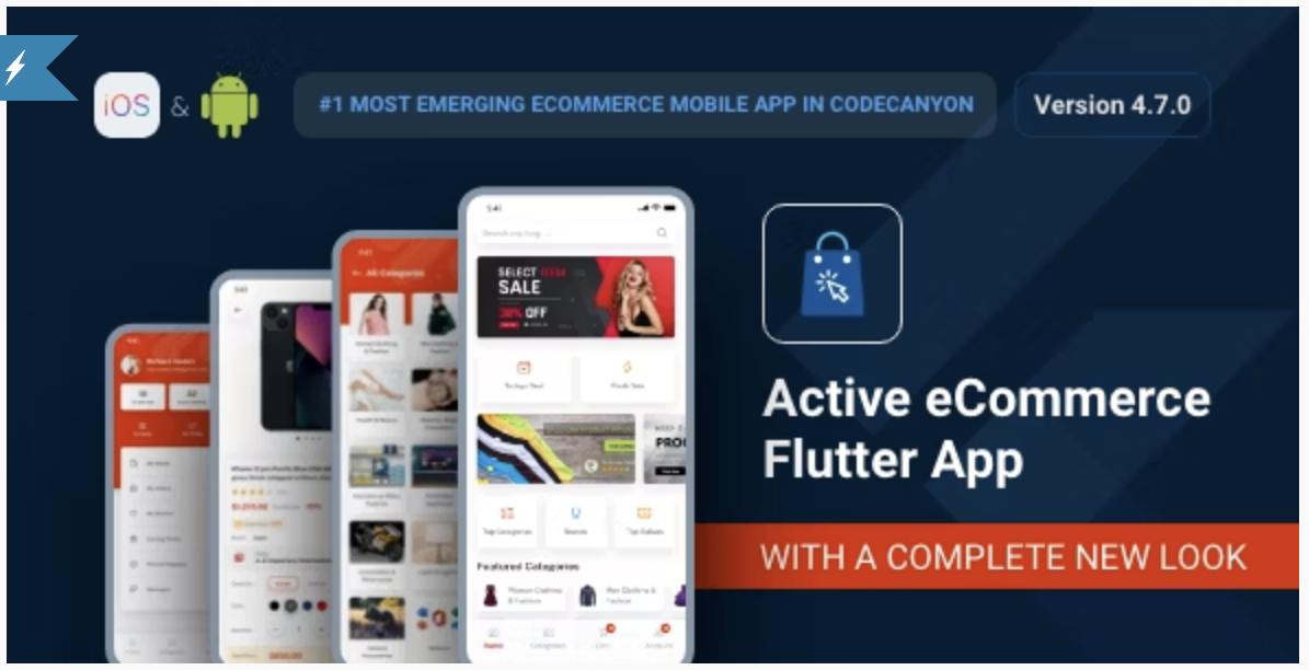 Boost Sales with Active eCommerce Flutter App | Price $49