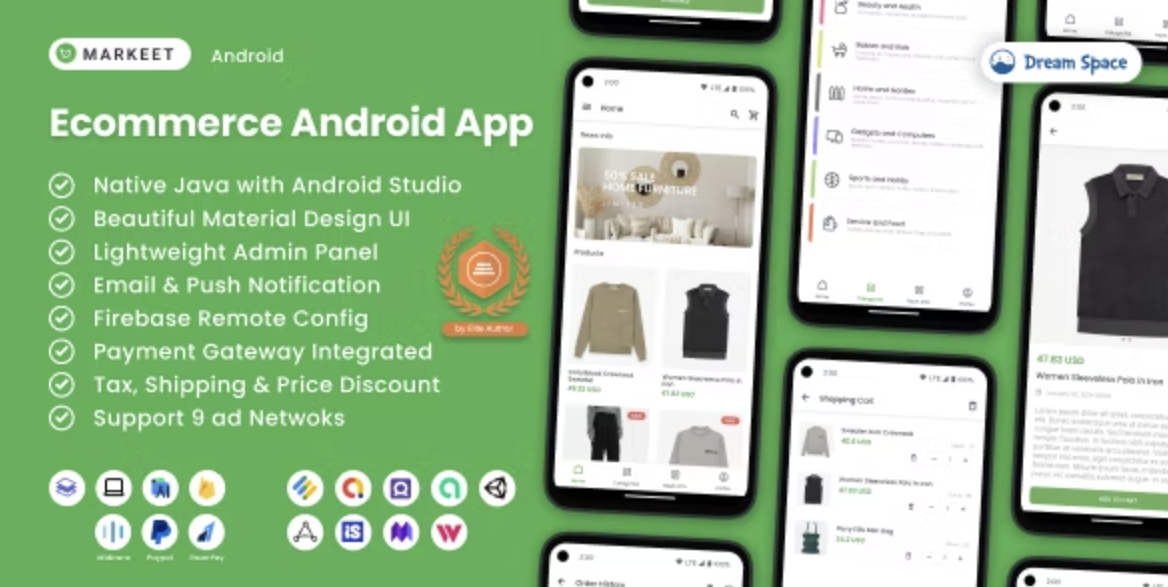 Markeet Ecommerce Android App 5.0 | Price $22