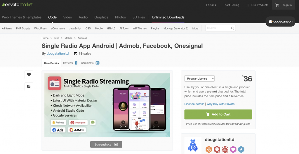 Single Radio App Android