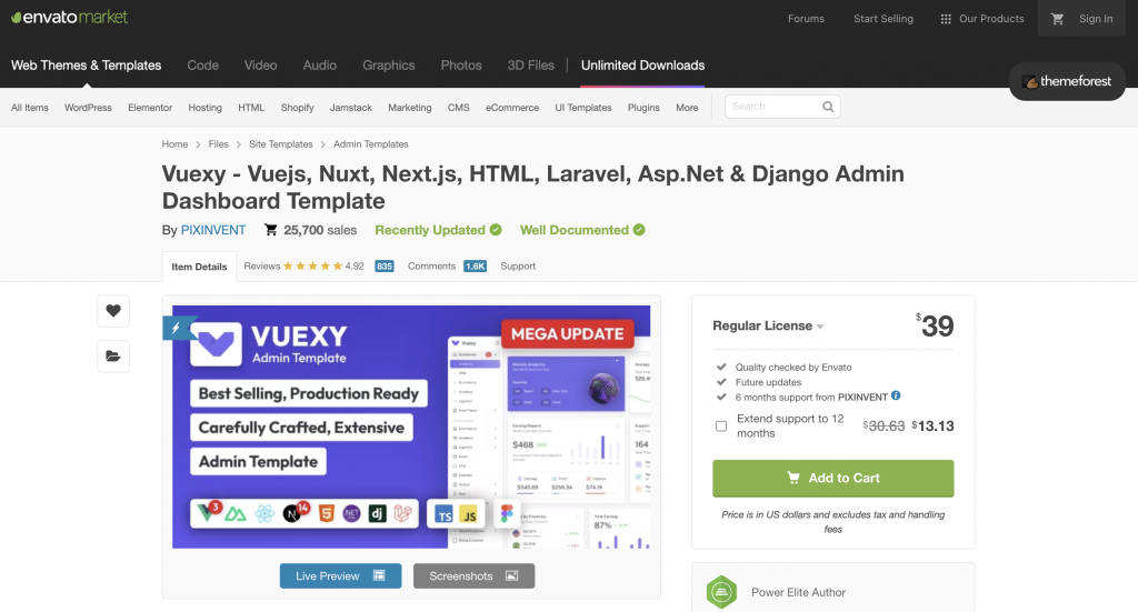 Vuexy Template Codecanyon