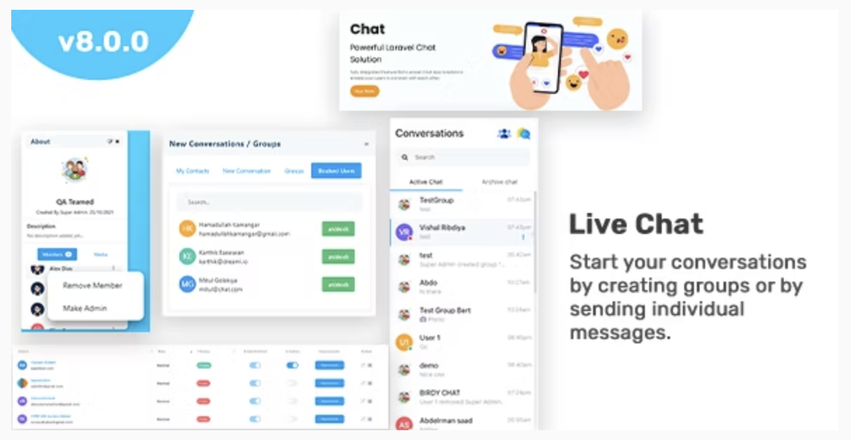 Chat – Laravel Chat App: Private & Group – Real time Chat