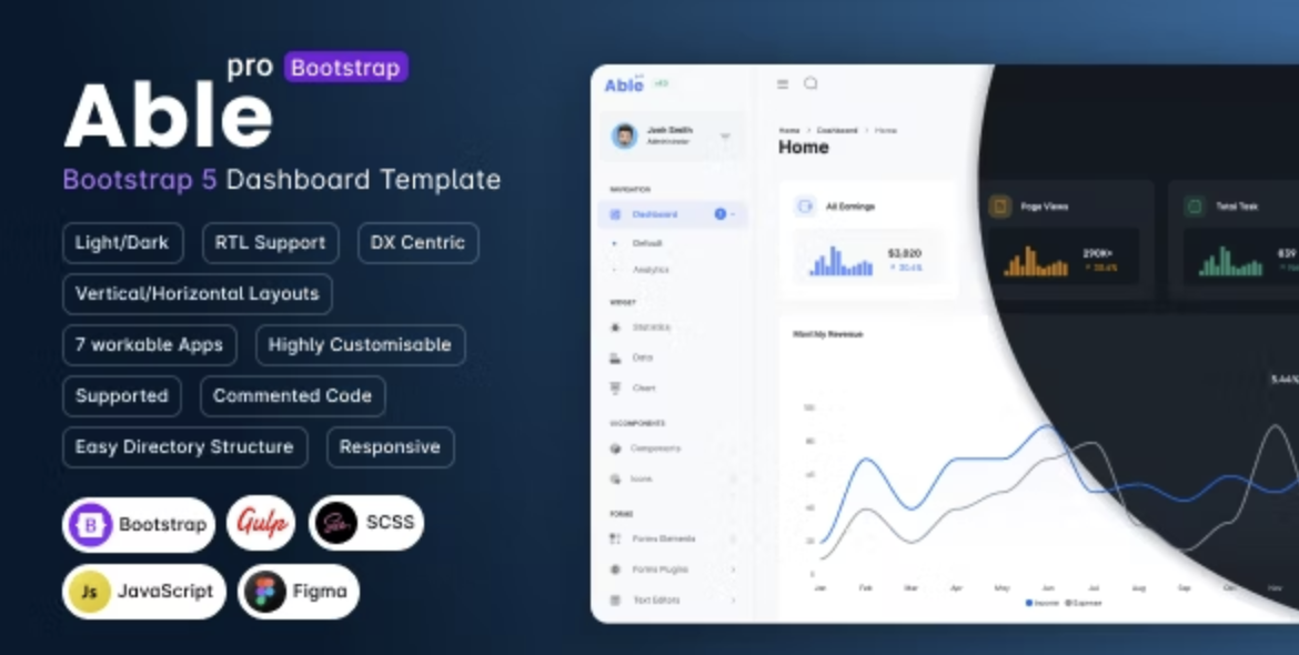 Able Pro Bootstrap Admin Dashboard Template