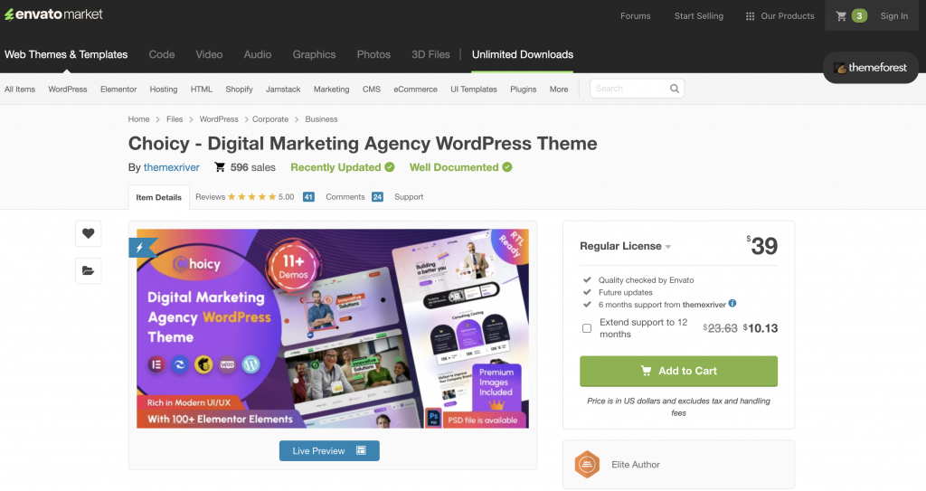 Choicy Digital Marketing Agency WordPress Theme