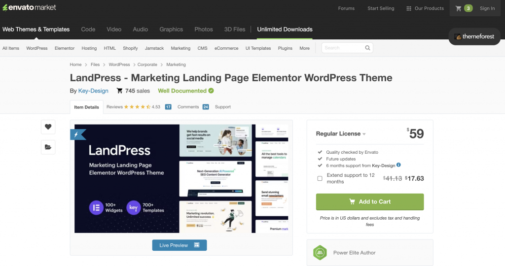 LandPress - Marketing Landing Page Elementor WordPress Theme