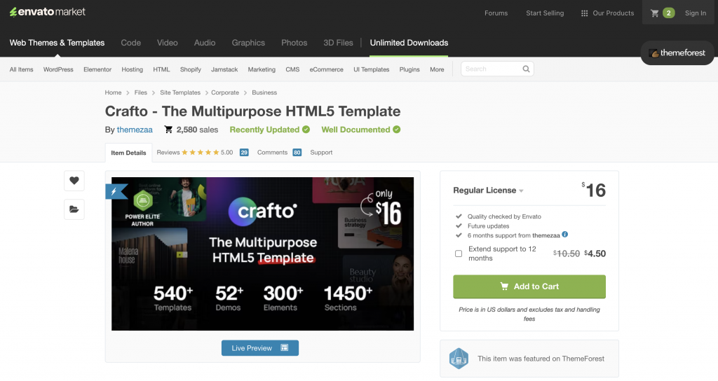 Crafto - The Multipurpose HTML5 Template