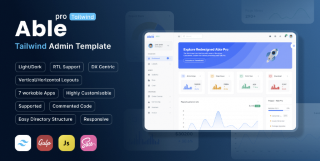 Able Pro Tailwind CSS Admin Dashboard Template