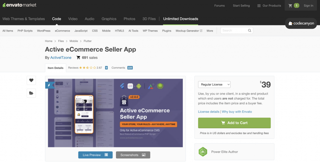 Active eCommerce Seller App