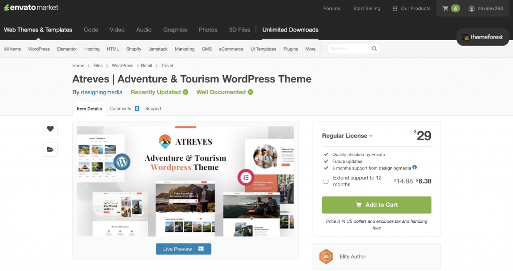 Adventure & Tourism WordPress Theme