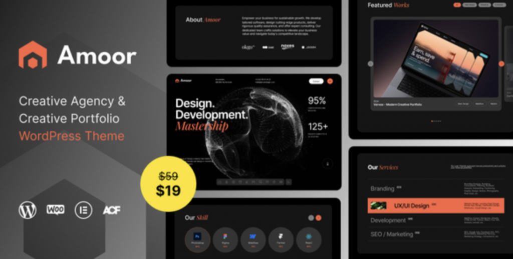 Amoor – Creative Agency & Portfolio WordPress Theme