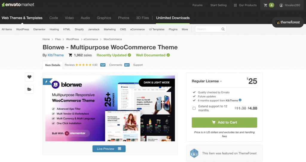 Blonwe - Multipurpose WooCommerce Theme