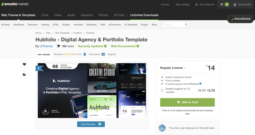 Hubfolio - Digital Agency & Portfolio Template