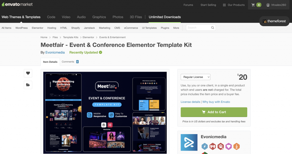 Meetfair - Event & Conference Elementor Template Kit