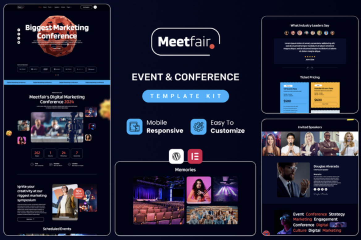 Meetfair - Event & Conference Elementor Template Kit