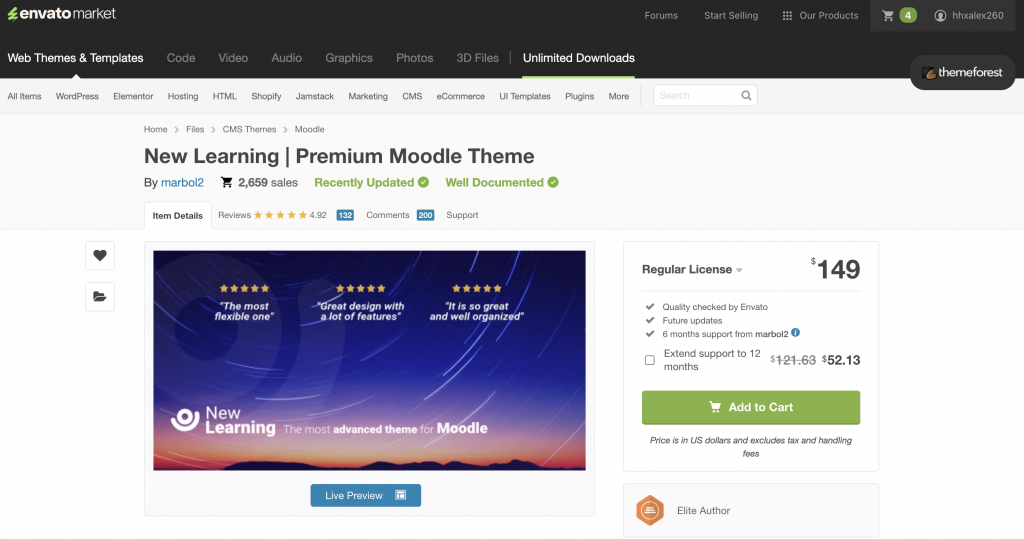 New Learning Premium Moodle Theme