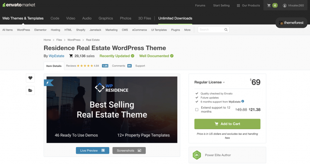 Residence Real Estate WordPress Theme