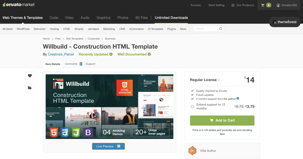 Willbuild - Construction HTML Template