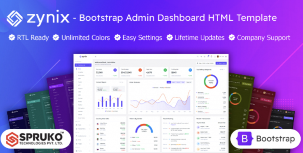 Zynix - Bootstrap Admin & Dashboard HTML Template