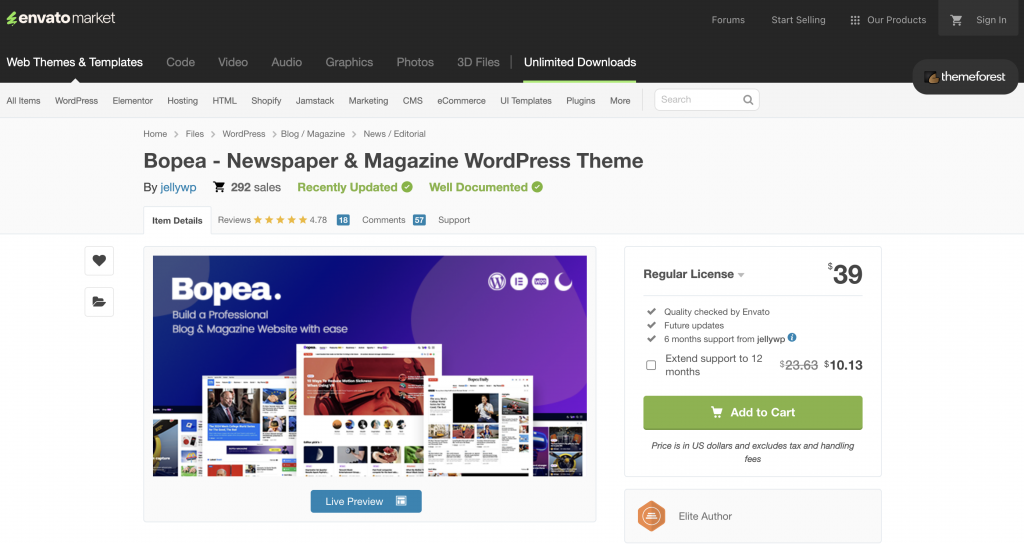 Bopea - Newspaper & Magazine WordPress Theme