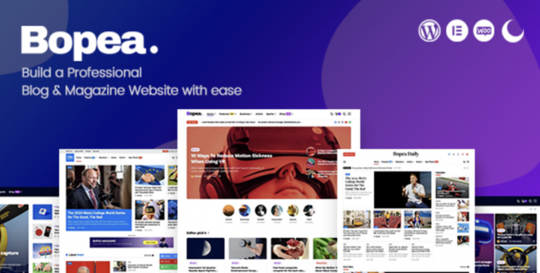 Bopea - Newspaper & Magazine WordPress Theme