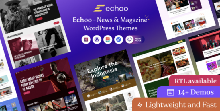 Echoo News Magazine WordPress Theme