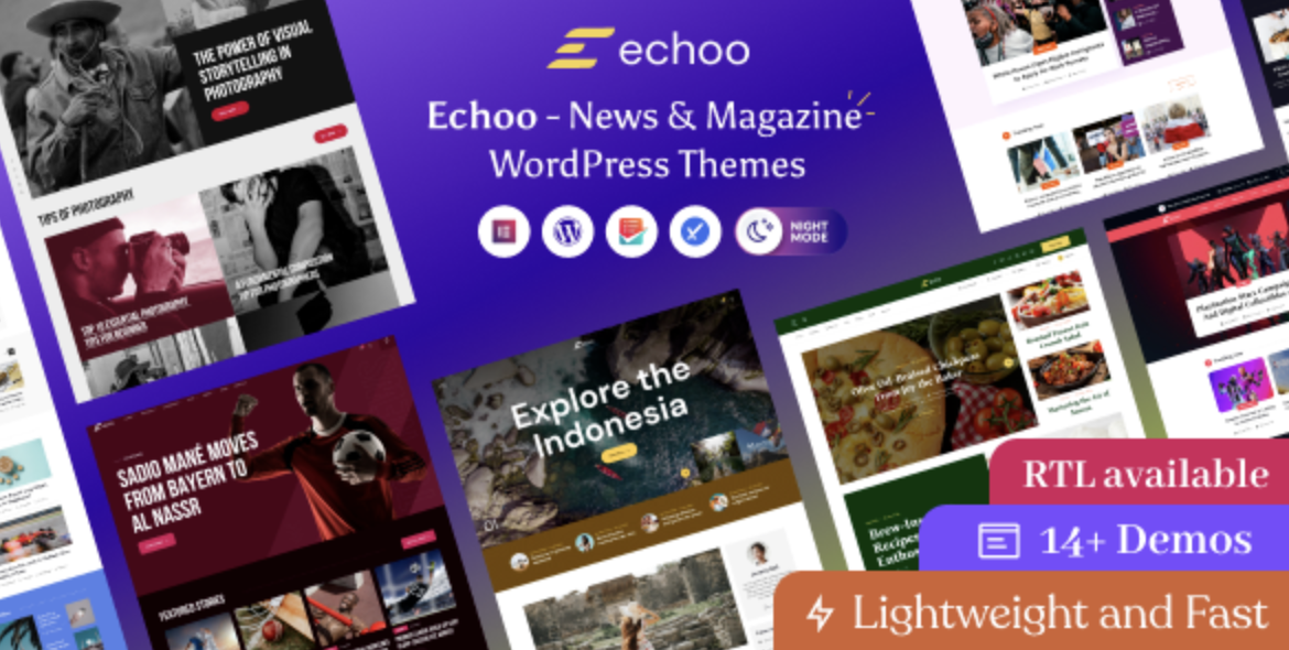 Echoo News Magazine WordPress Theme + (RTL) Review