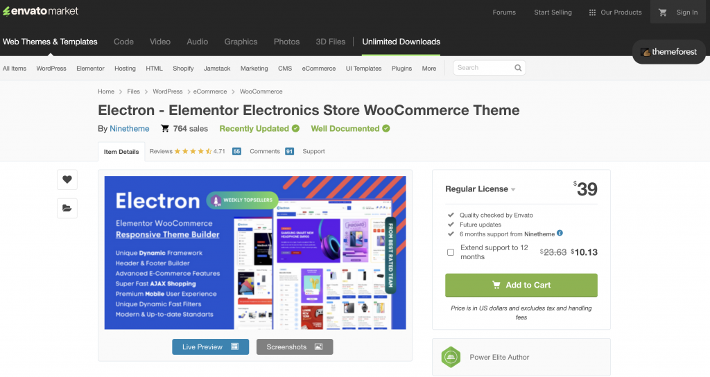 Elementor Electronics Store WooCommerce Theme