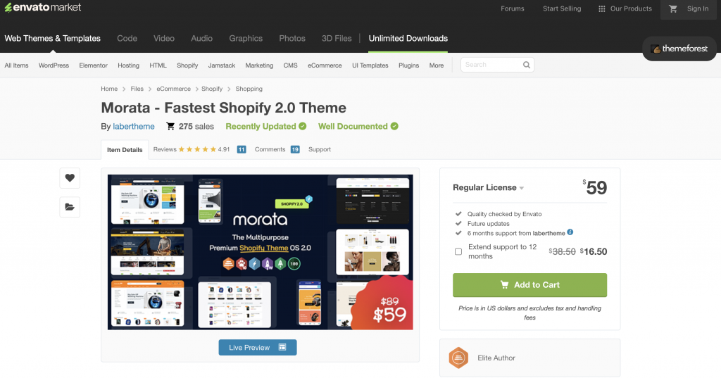 Morata - Fastest Shopify 2.0 Theme