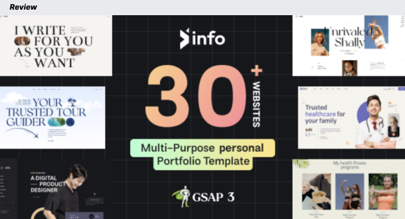 InFo Personal Portfolio Template Review – Only $21