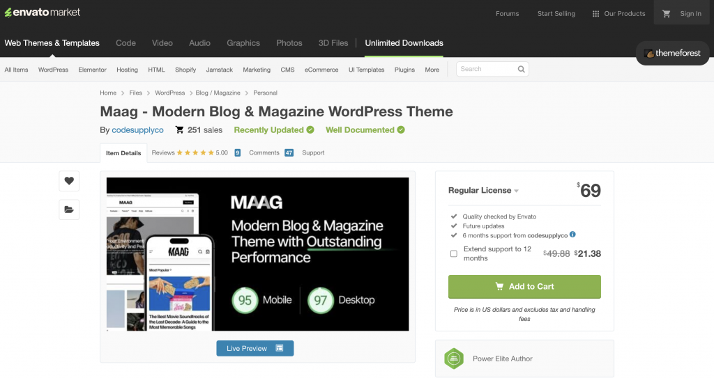 Maag - Modern Blog & Magazine WordPress Theme