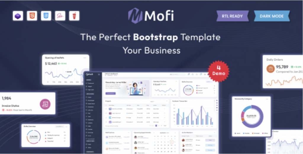 Mofi - Bootstrap Admin Dashboard Template