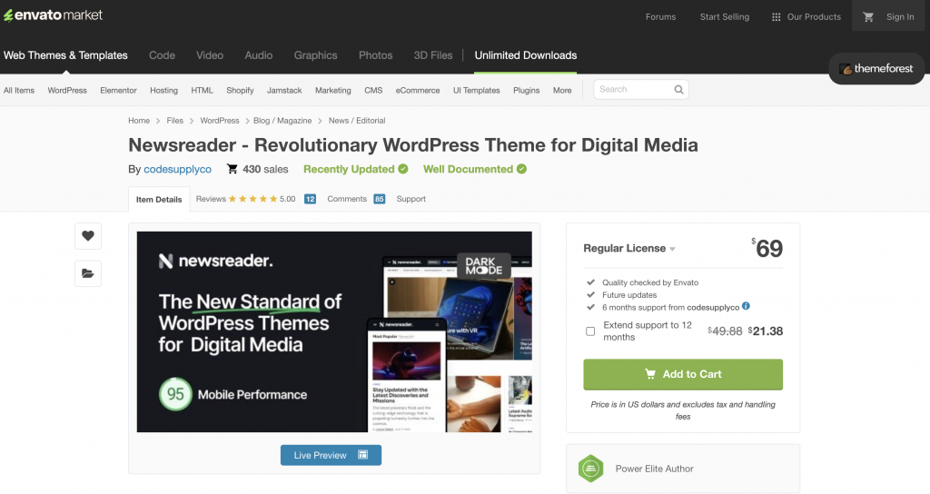 Newsreader Revolutionary WordPress Theme