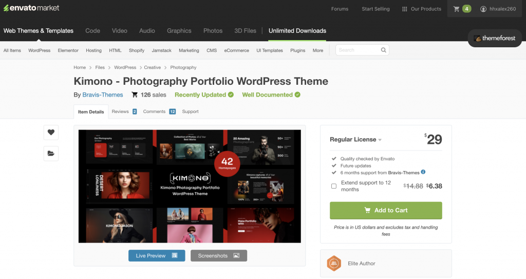 Kimono - Photography Portfolio WordPress Theme