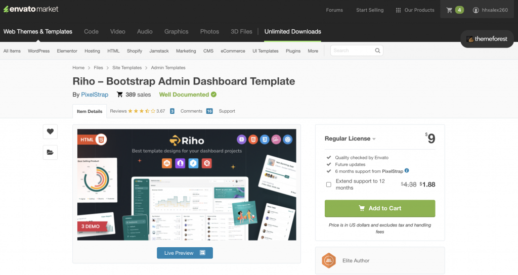 Riho – Bootstrap Admin Dashboard Template