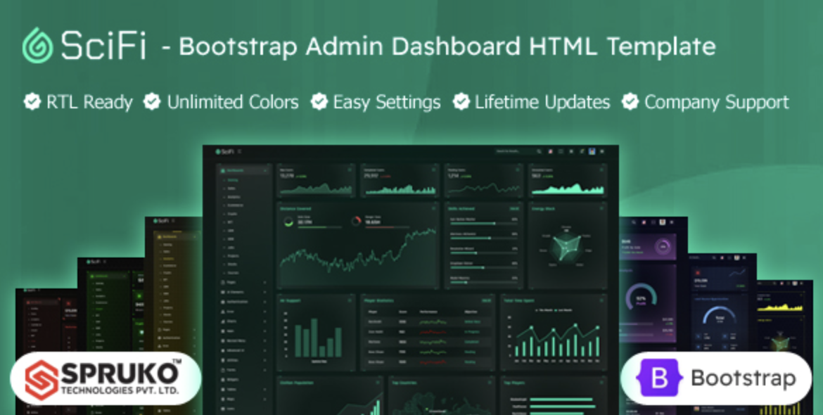 SCIFI Bootstrap HTML Admin Dashboard Template