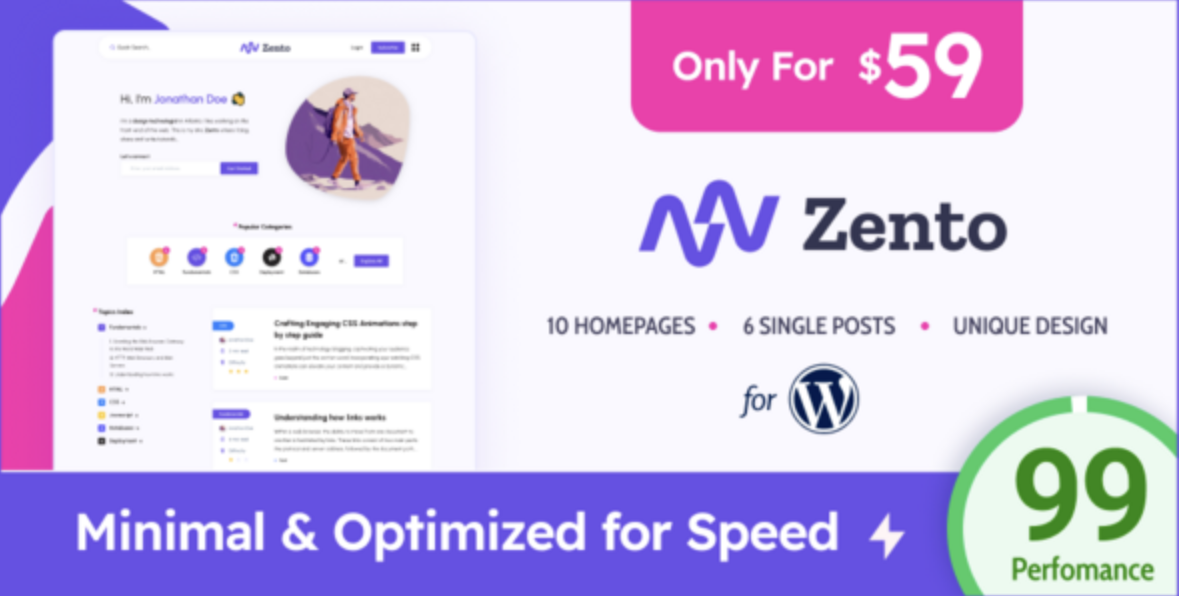 <strong>Zento Theme Review – Modern & Lightweight Blog for WordPress</strong>