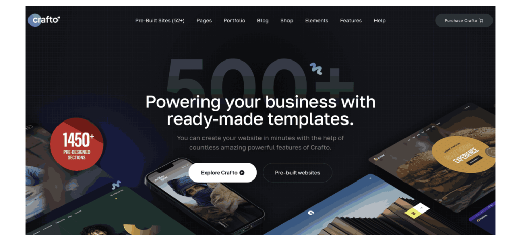 Crafto Template Features