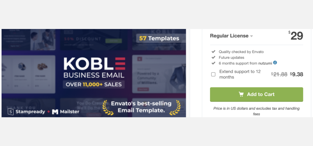 Koble Template Pricing