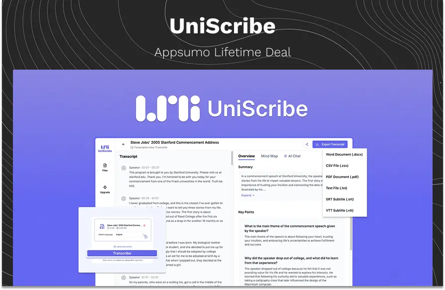 uniscribe lifetime deal
